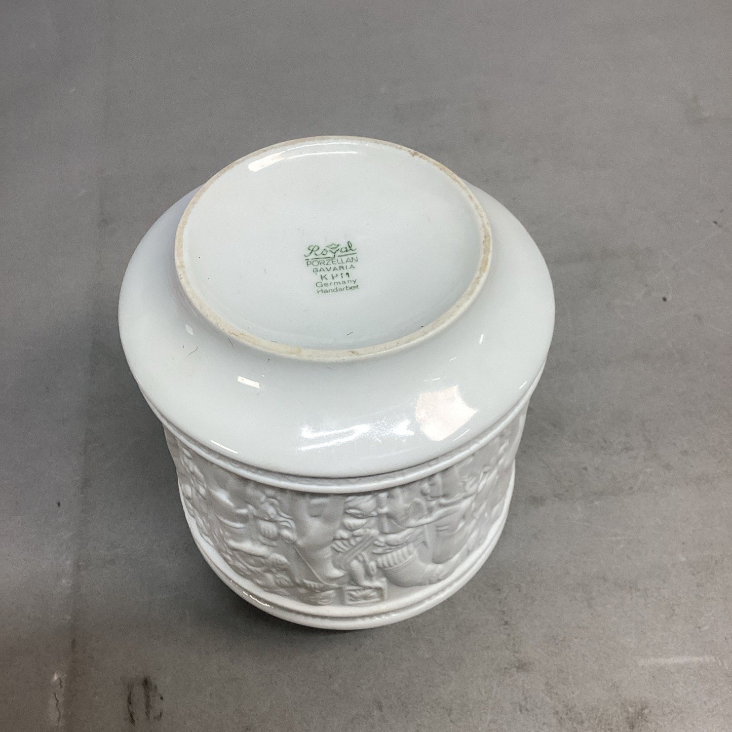 Porzellan KPM Bavaria Germany White Bisque Porcelain Flower Vase - 1970’s