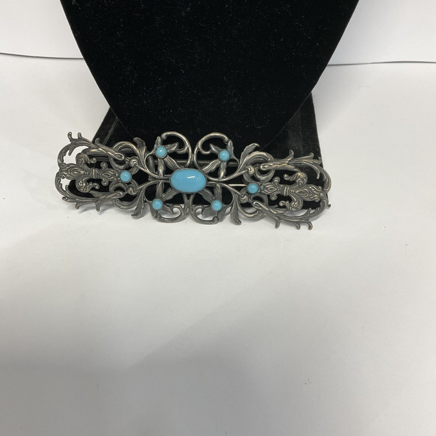 Native American Silver and Turquoise Pendant/Brooch