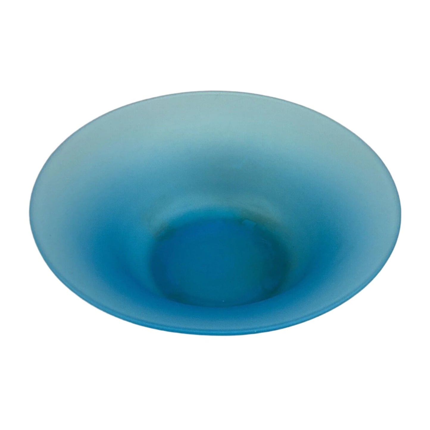 Tiffin Glass Sky Blue Satin Glass Console Serving Bowl - 9 1/4”