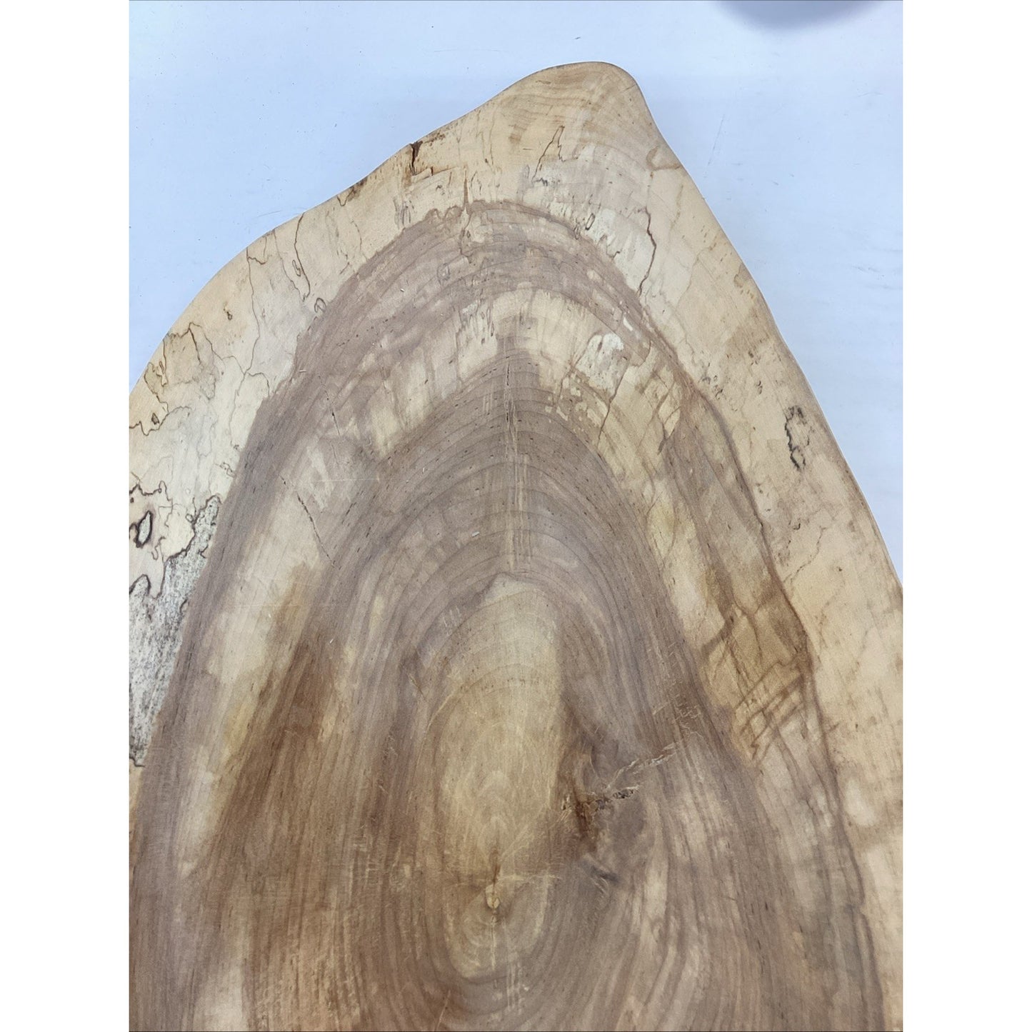 Handcrafted Spalted Olive Ash Live Edge Serving Tray, Platter - 24.5”L