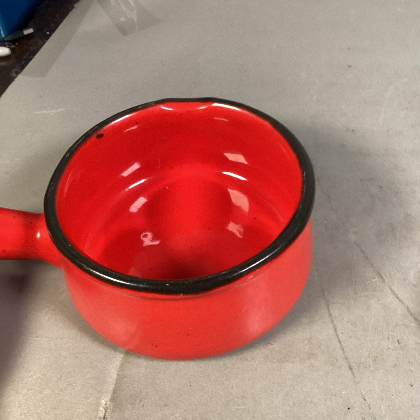 Vintage Set Of 3 Caquelon Ceramic Pot Set Red Made In France