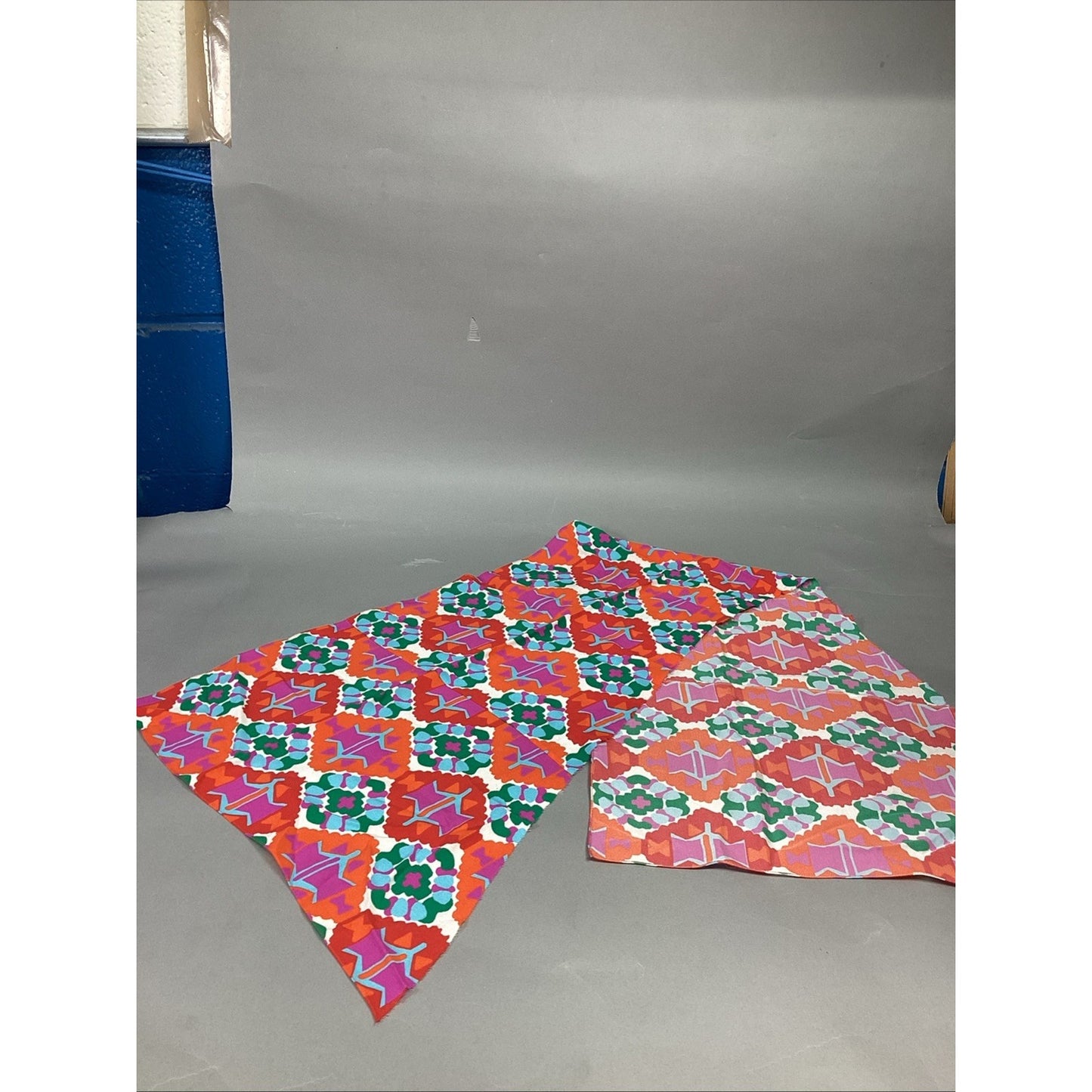 Set Of 2 Vibrant Multicolored Scarves - 47x17”