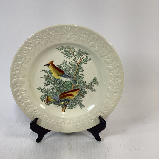 Vintage Birds of America Audubon Decorative Plate Adams 10.5" Cedar Waxwing