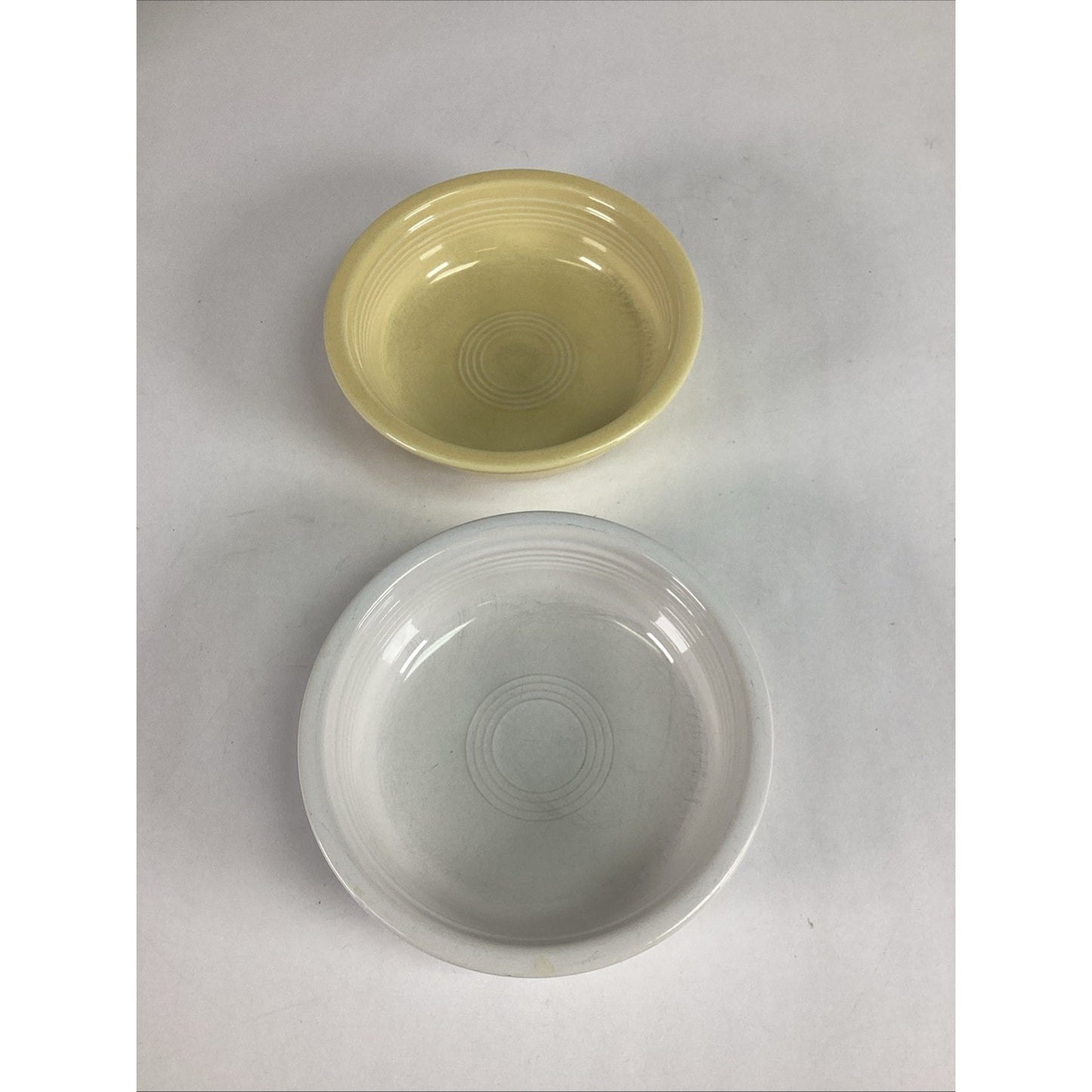 Vintage Yellow And White Fiesta Bowls - Made In USA