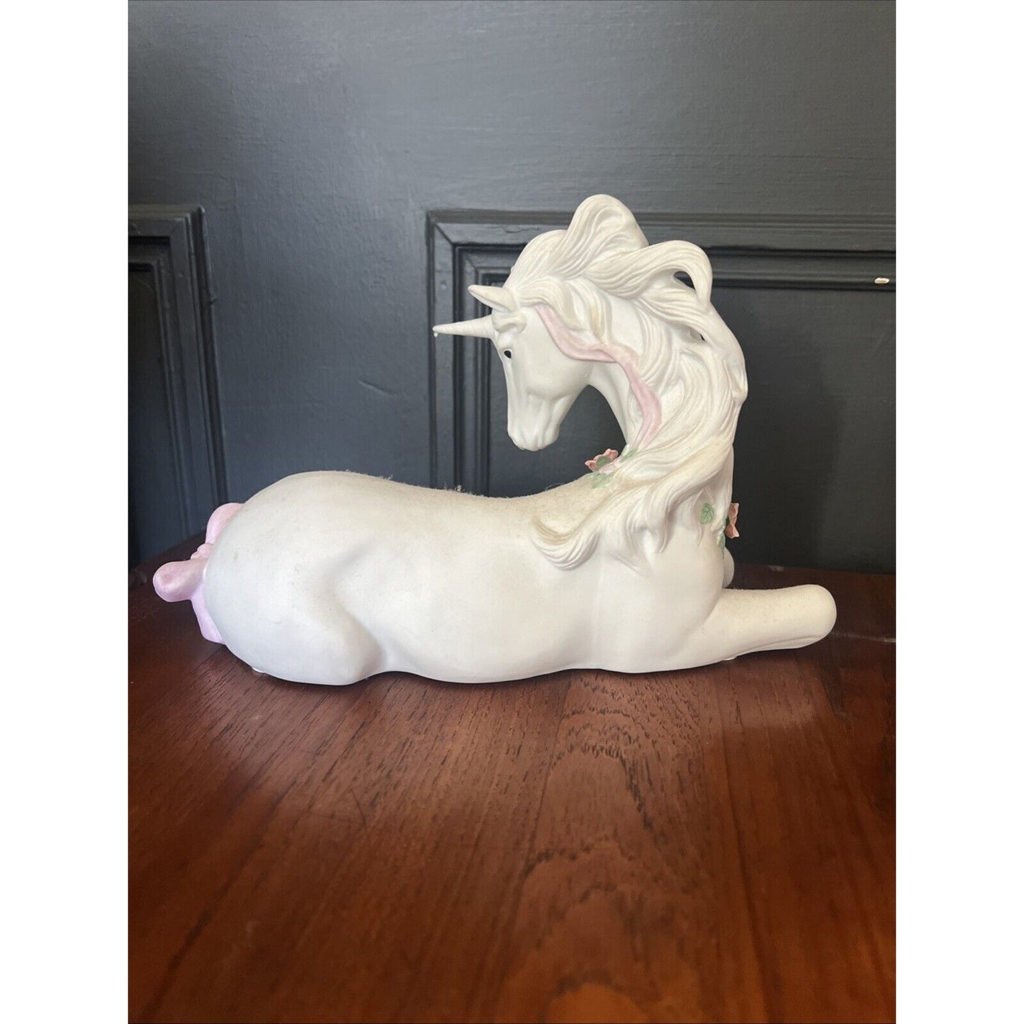 The San Francisco Music Box Co. Reclining White Unicorn Statuette Figurine