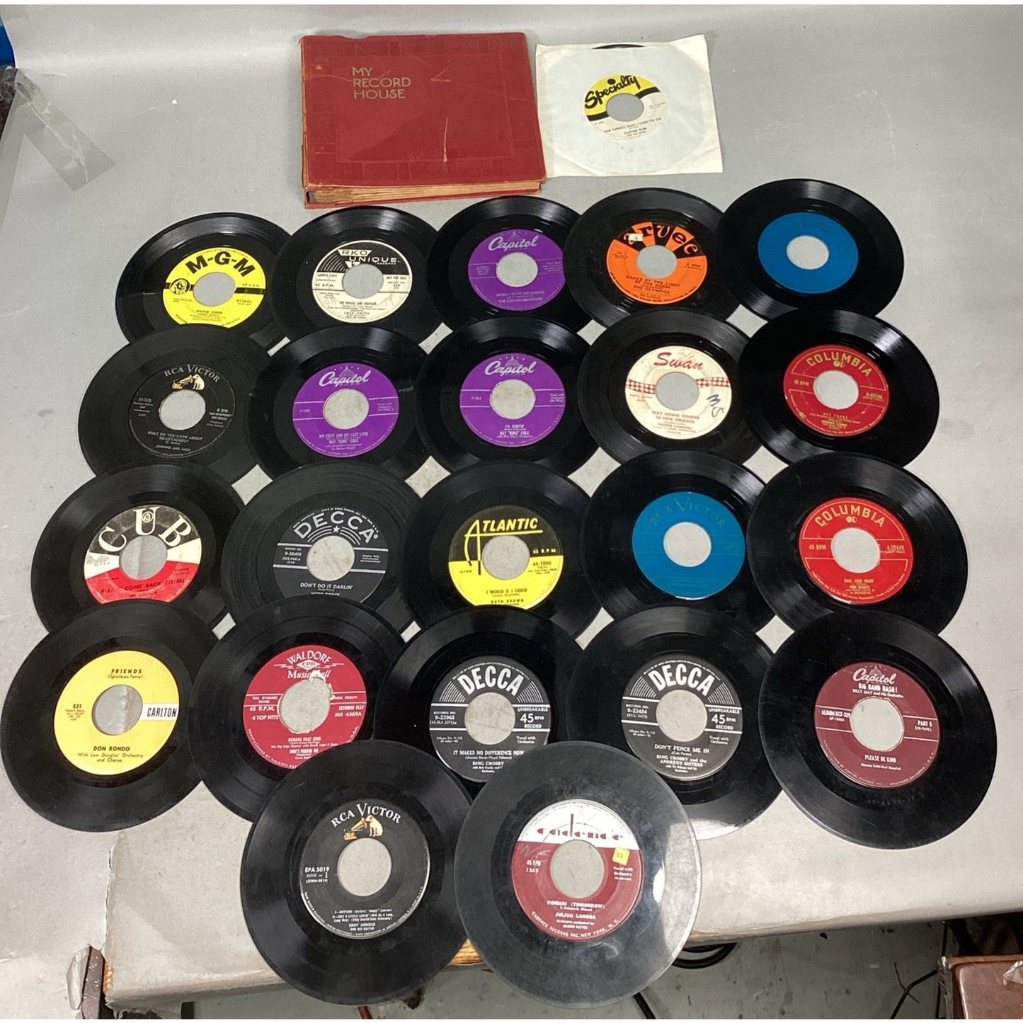Lot Of 23 Misc Orchestra & Instrumental Records W/ A Record Holder