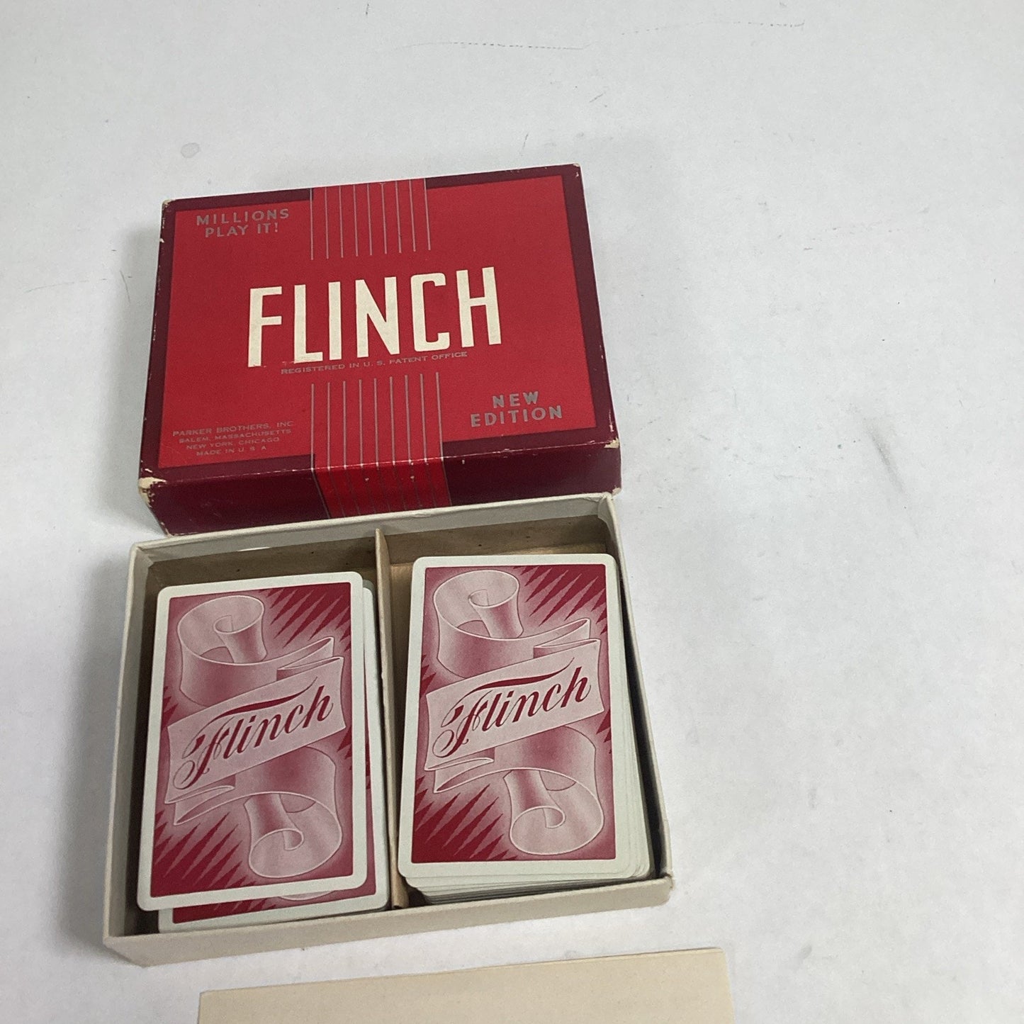Vintage Flinch Card Game 1938 Parker Brothers USA. New Edition Complete