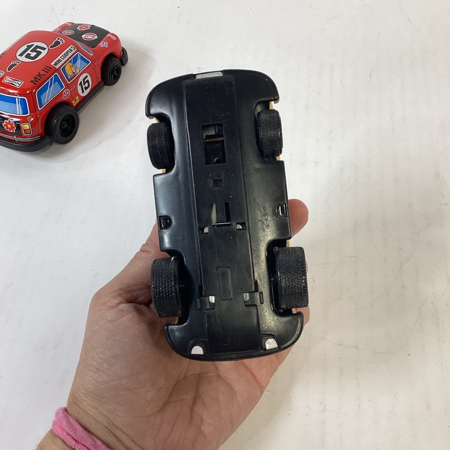 Lot of 3 Vintage Friction Cars - Mini Cooper, Beetle & Cabriolet - NOS