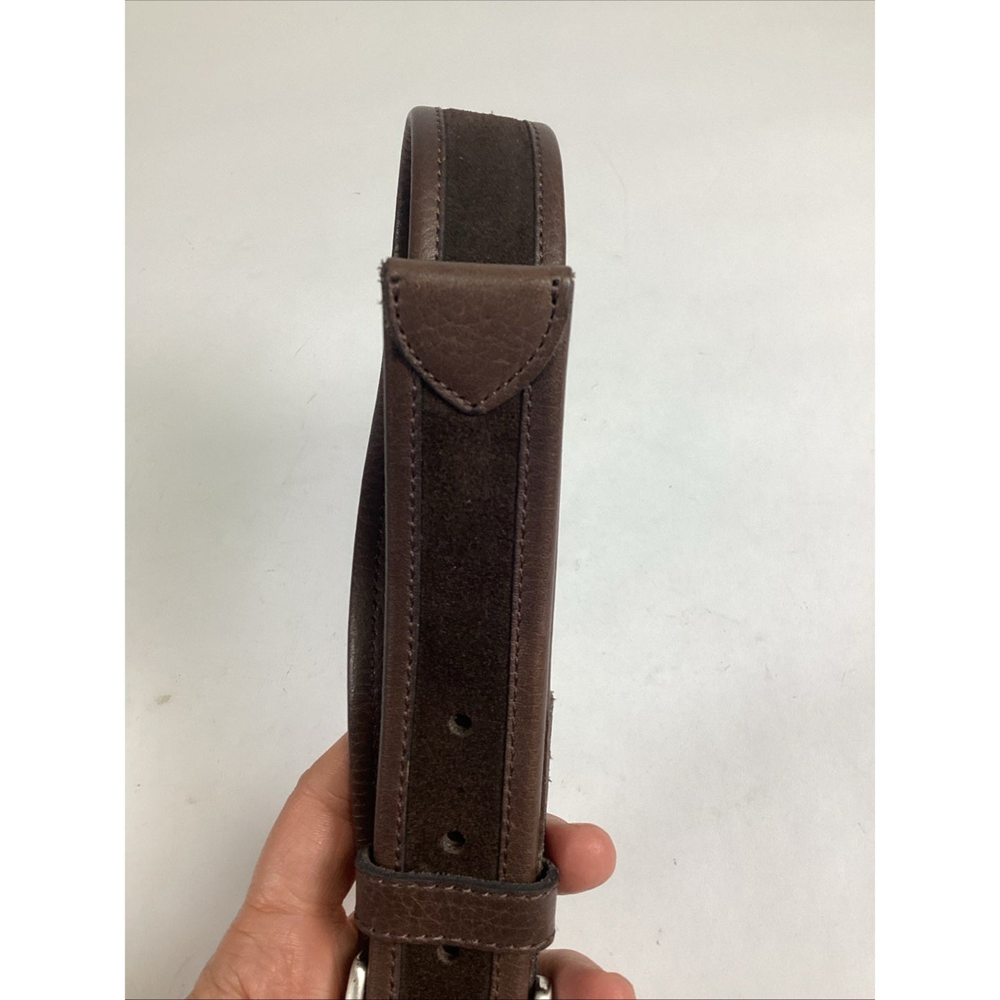 Massimo Dutti Dark Brown Leather Women’s Belt - Size 38