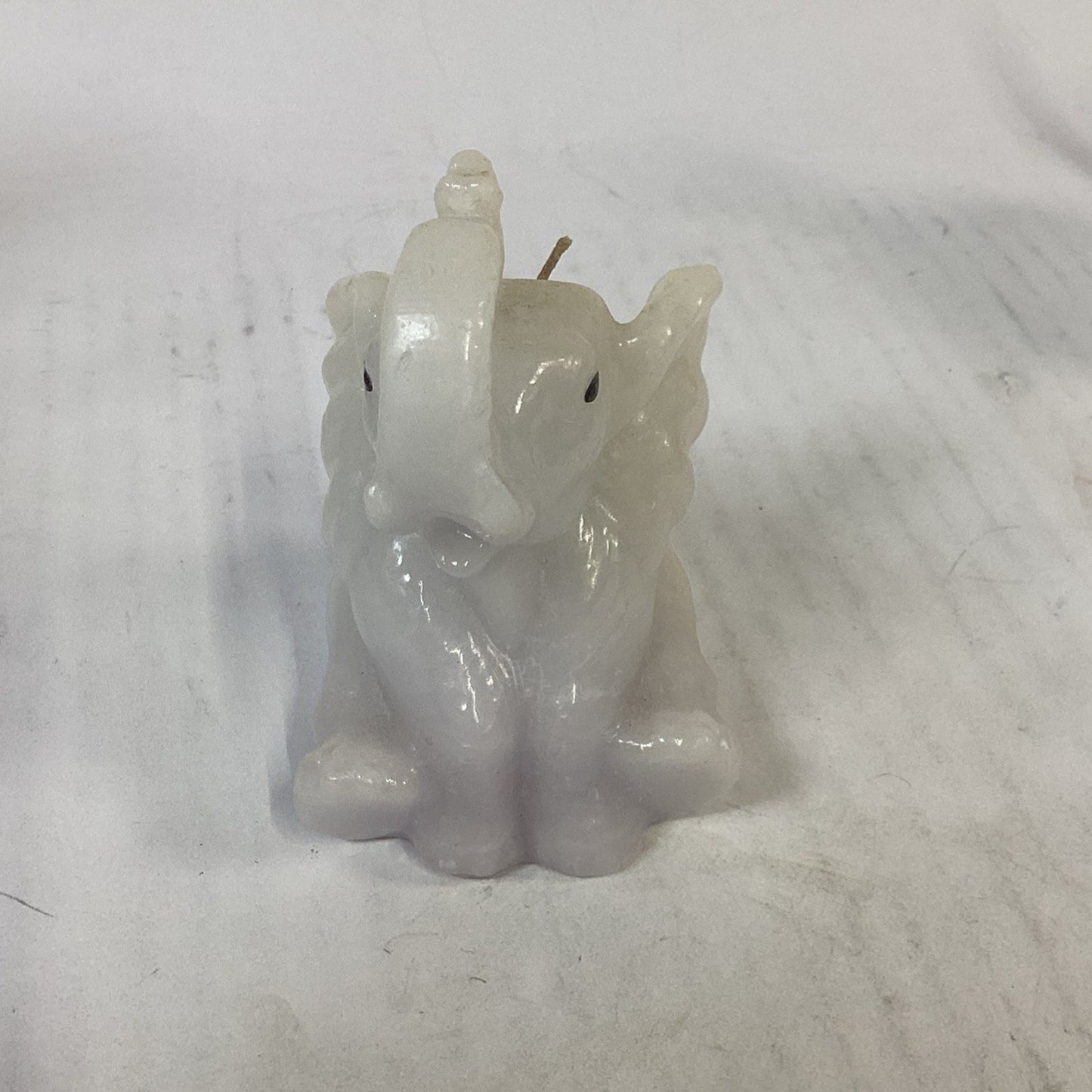 Lot of 3 Elephants - Candle, Figurine And Pin