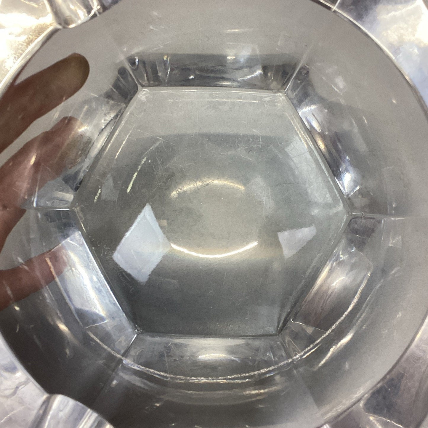 Vintage Signed Val St. LAmbert Vintage Crystal Cigar Ashtray