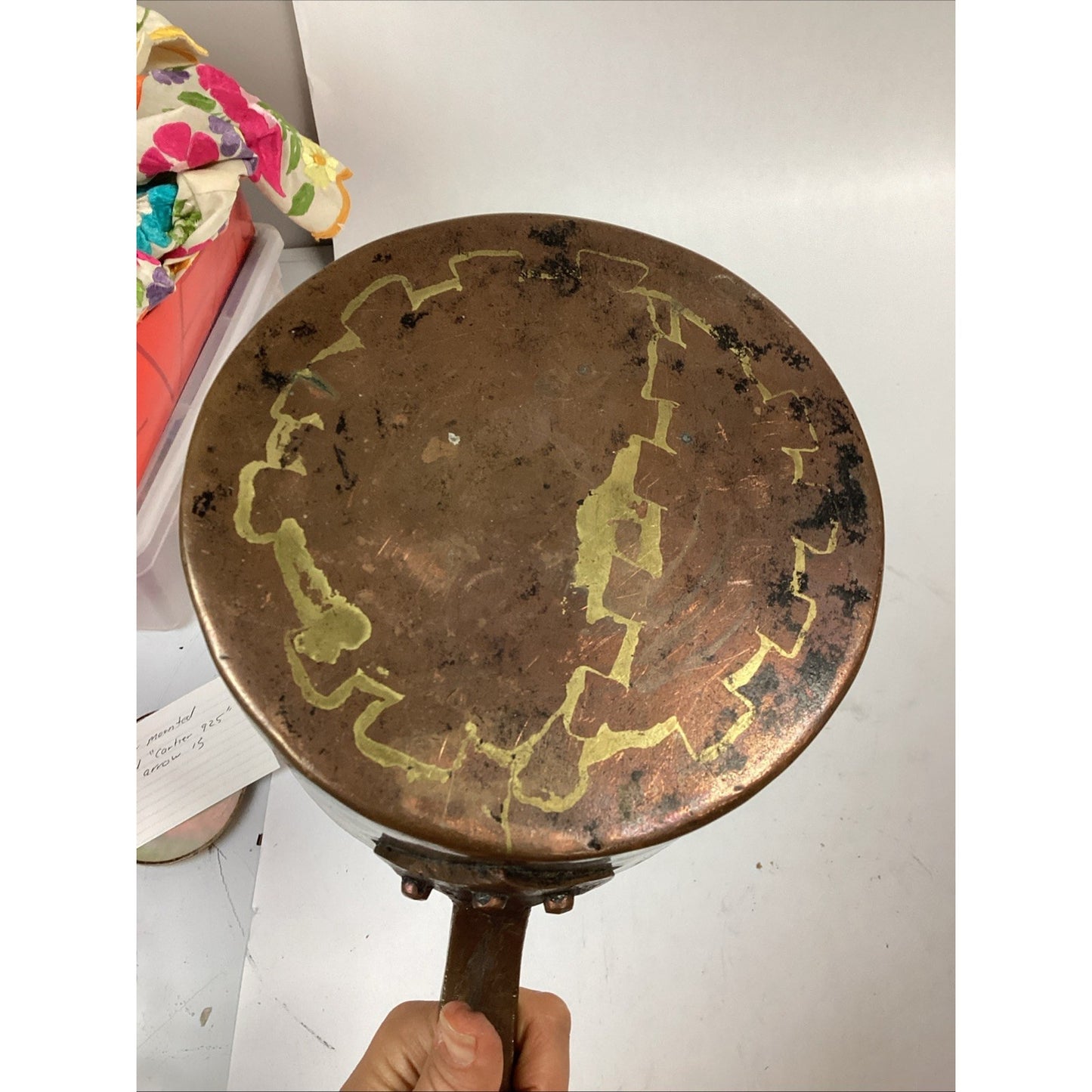 Vintage Copper Saucepan Pot (no Lid)