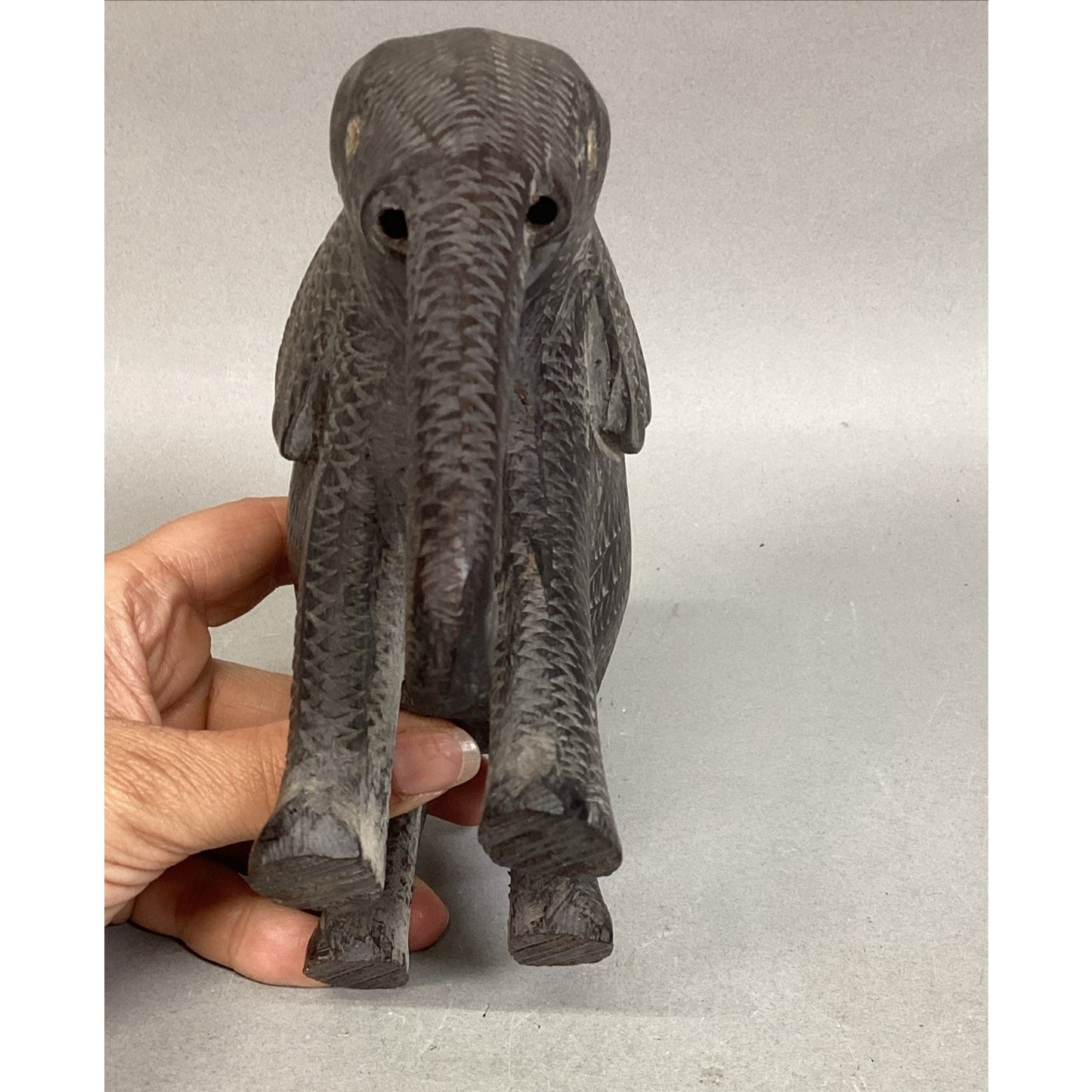 Handcarved African Elephant - 5x2.5x5”