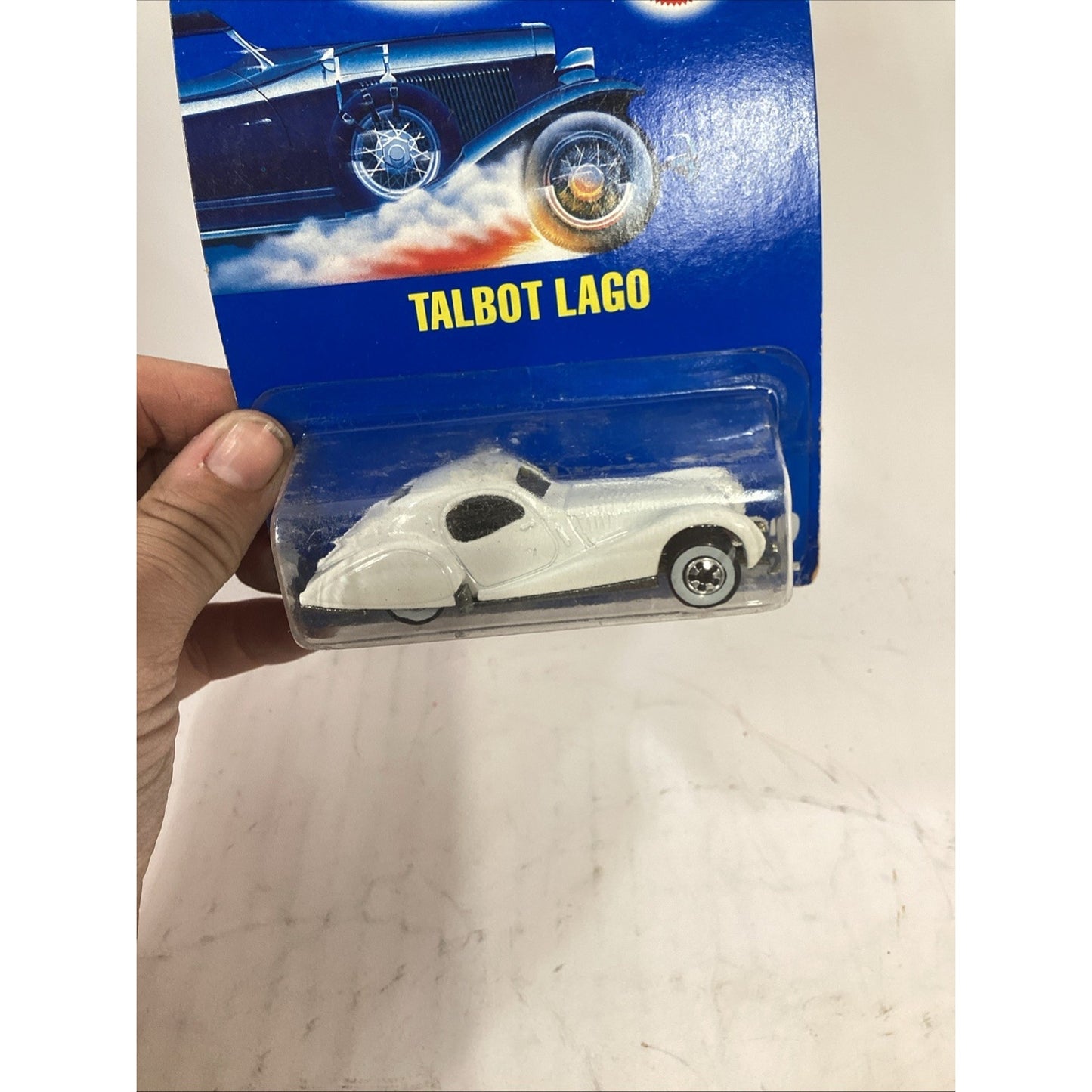 1990 Hot Wheels Talbot Lago Darracq T 150 C Coupe White - NOS