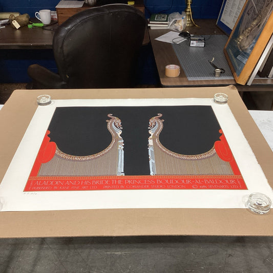 Erte 1983 Aladdin And His Bride Poster Print - P.P. 10/10 - 37.5x30.5”