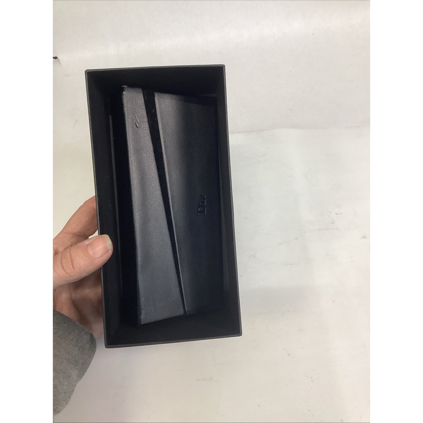 Christian Dior Black Folding Sunglasses Magnetic Eyeglasses Case With Card & Box
