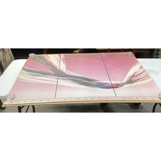 1984 Aurora Alvarez Pink Litho - 48x38”