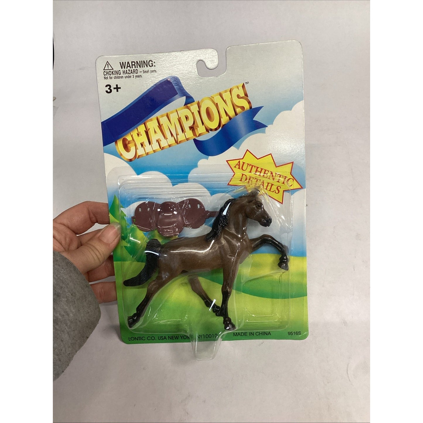 LOT Of 6 NEW Vintage LONTIC CO. Blue Ribbon Champions HORSES w/Saddles - New
