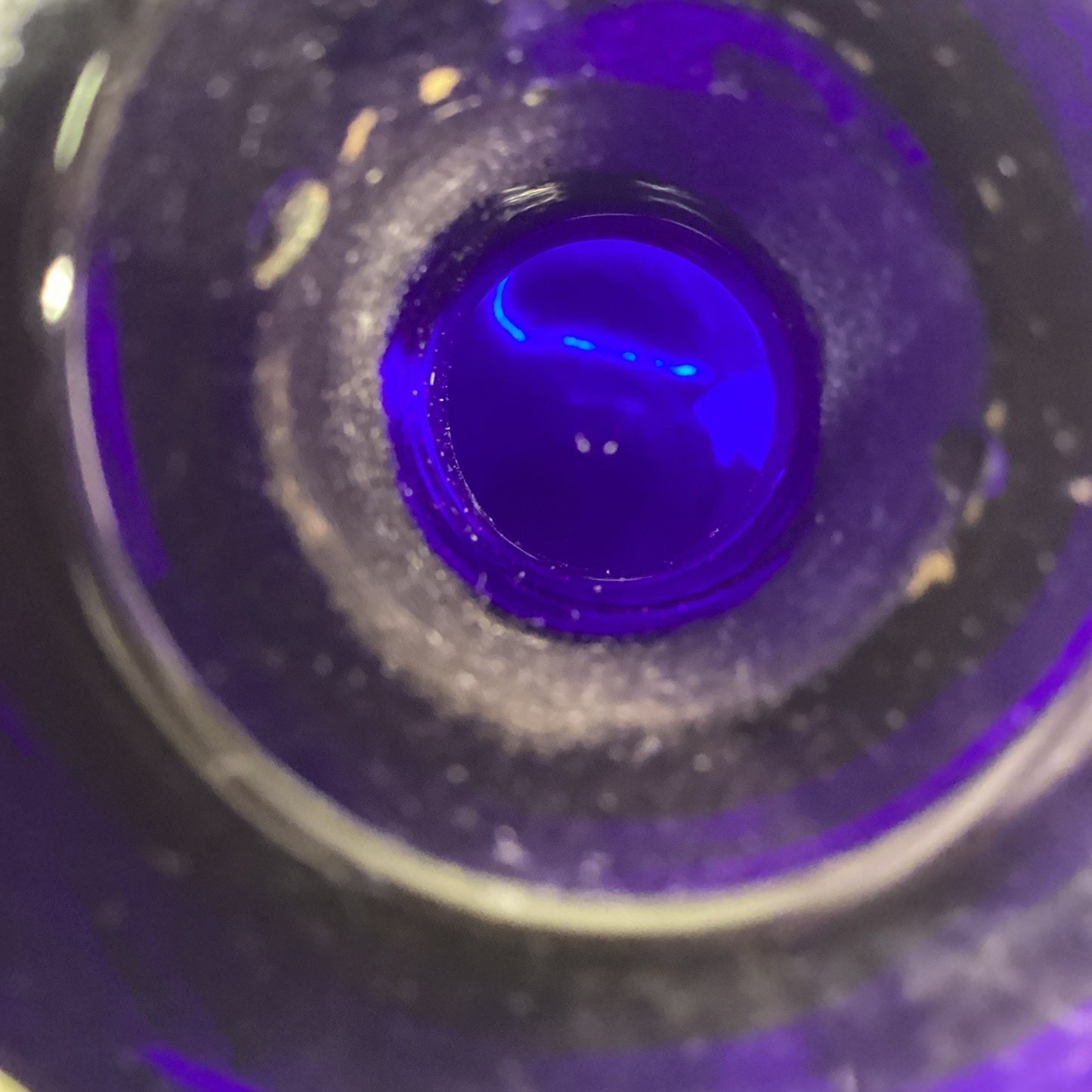 Vintage Dark Cobalt Blue Glass Decanter (No Stopper)