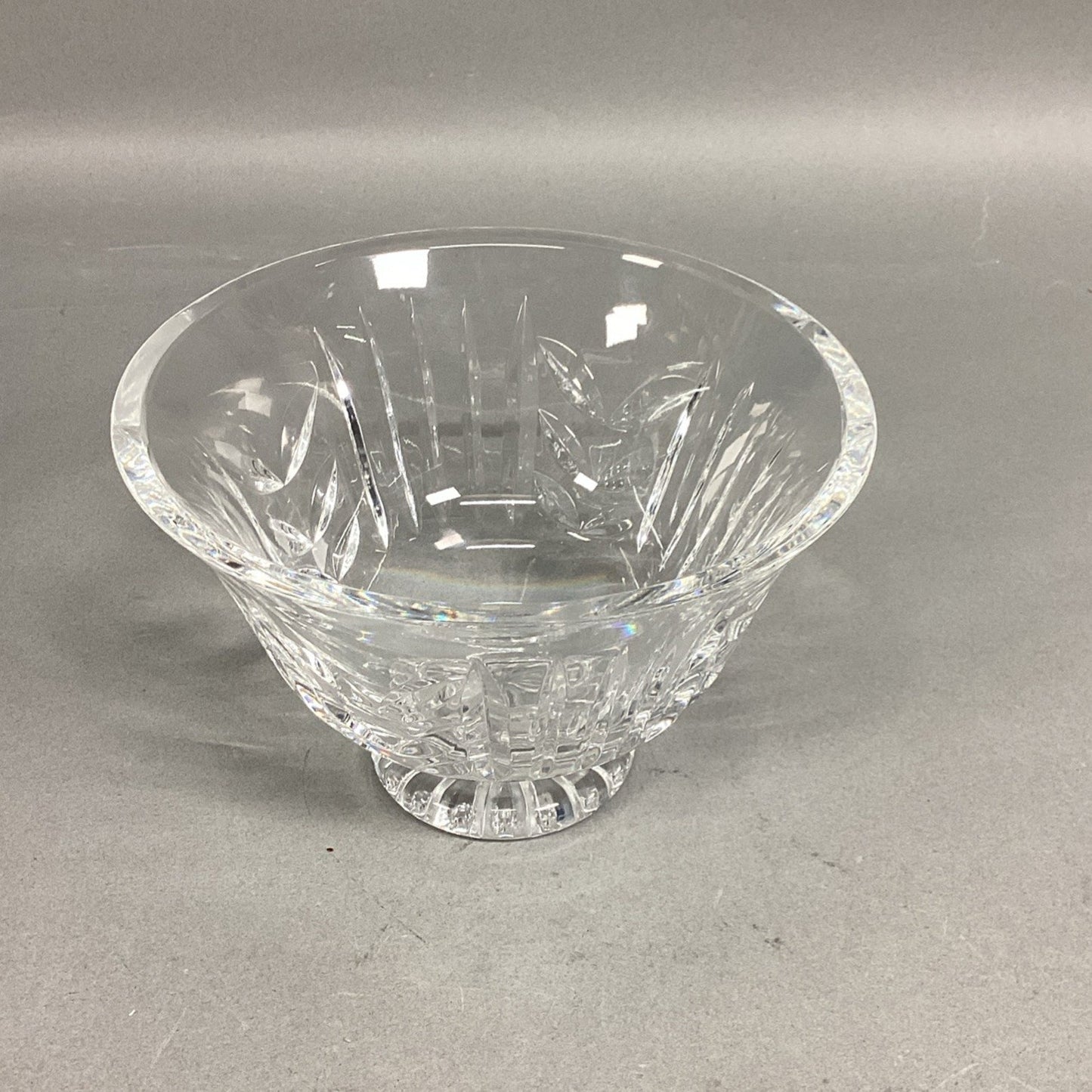 Vintage Cut Glass Crystal Candy Dish - 4”Hx6”D