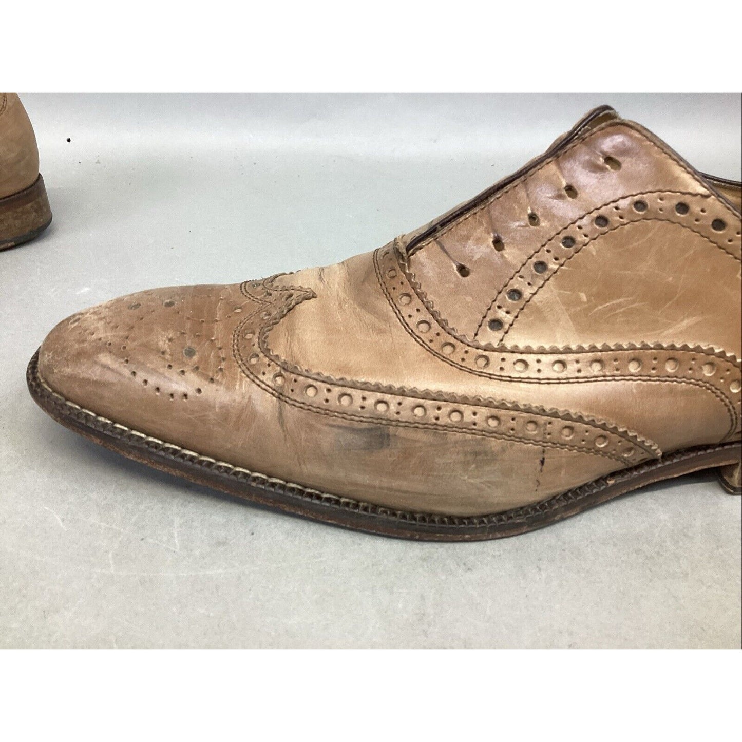 Mercanti Fiorentini Shoes Mens 10 M Oxford Wingtip Lace Up-#5794 - Made In Italy
