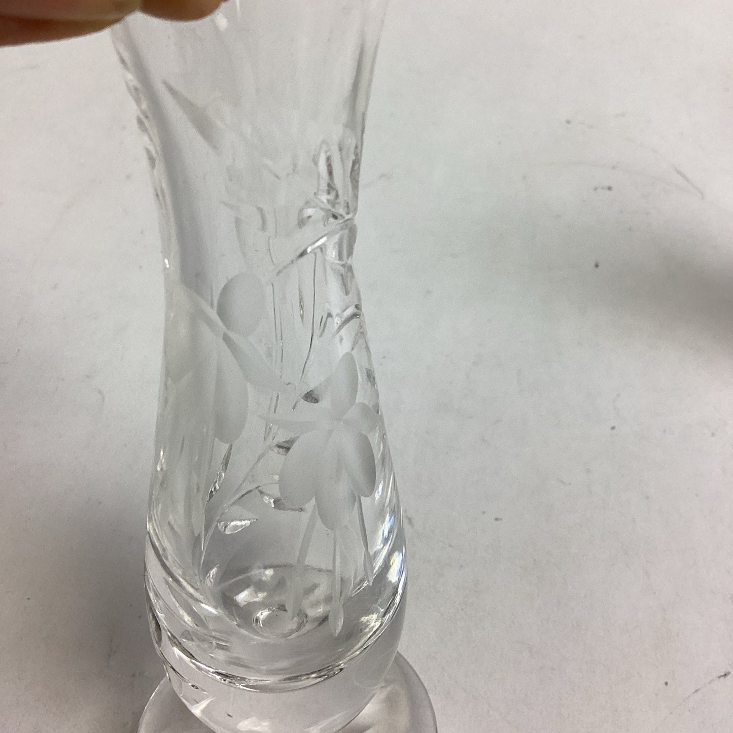 Set Of 3 Stuart Cut Glass Vases - 5.5”H