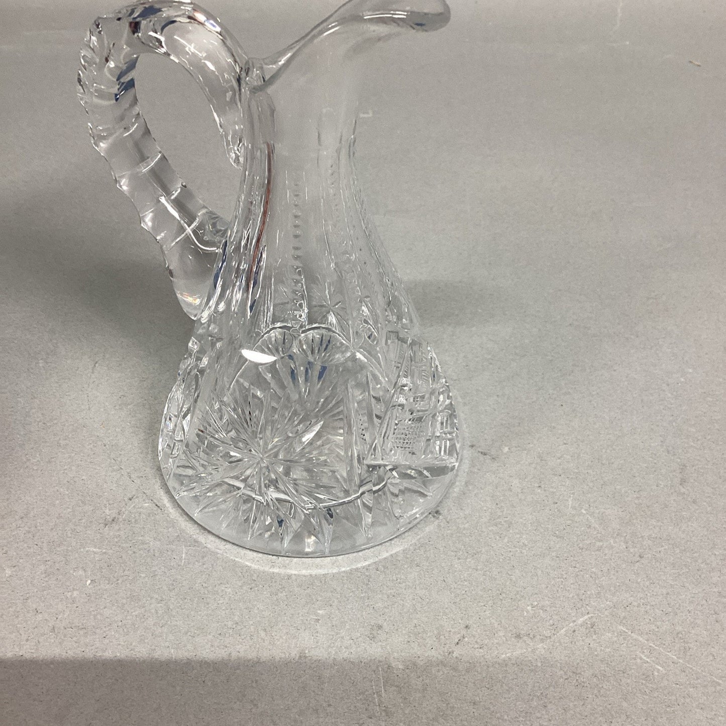 Vintage Etched Glass Cruet - 5”H