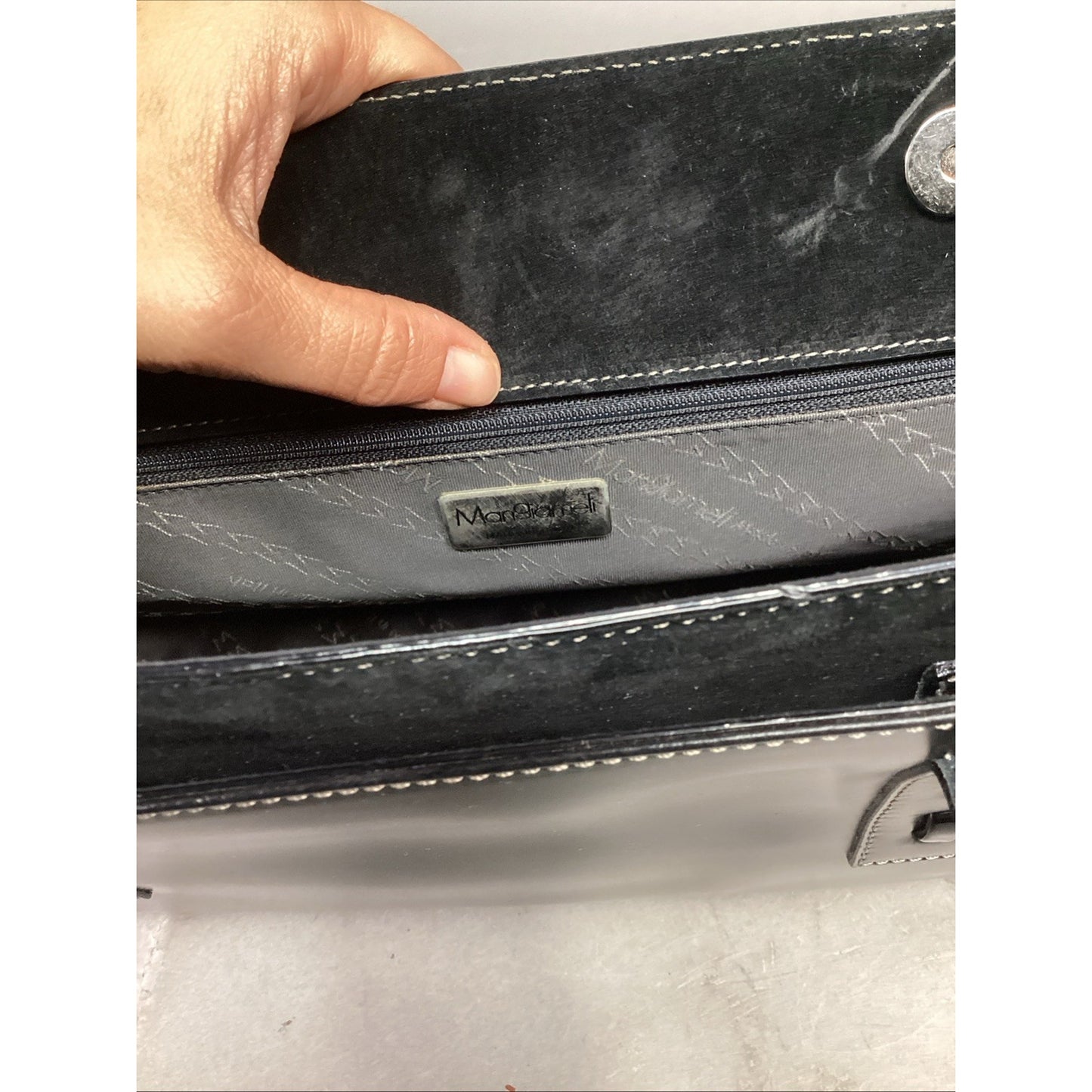 Vintage Mangiameli Black Leather Purse