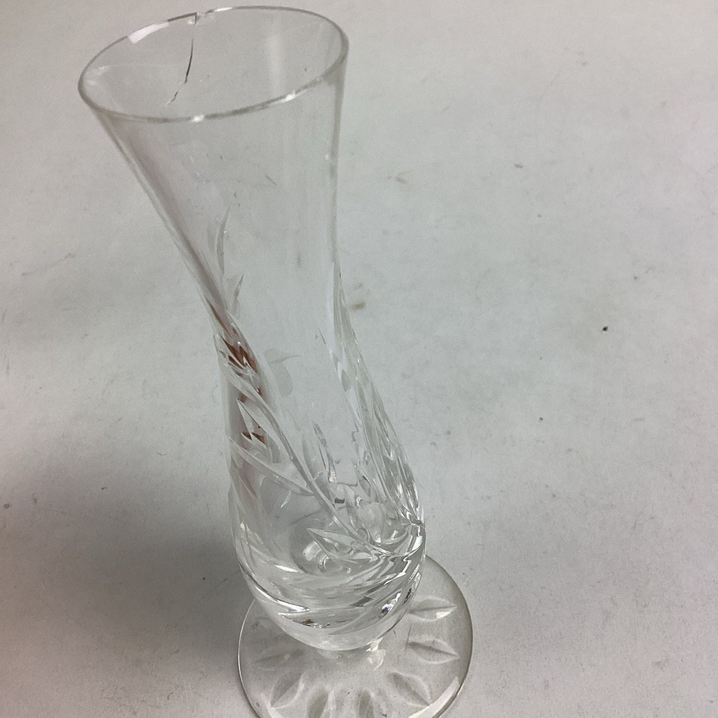 Set Of 3 Stuart Cut Glass Vases - 5.5”H