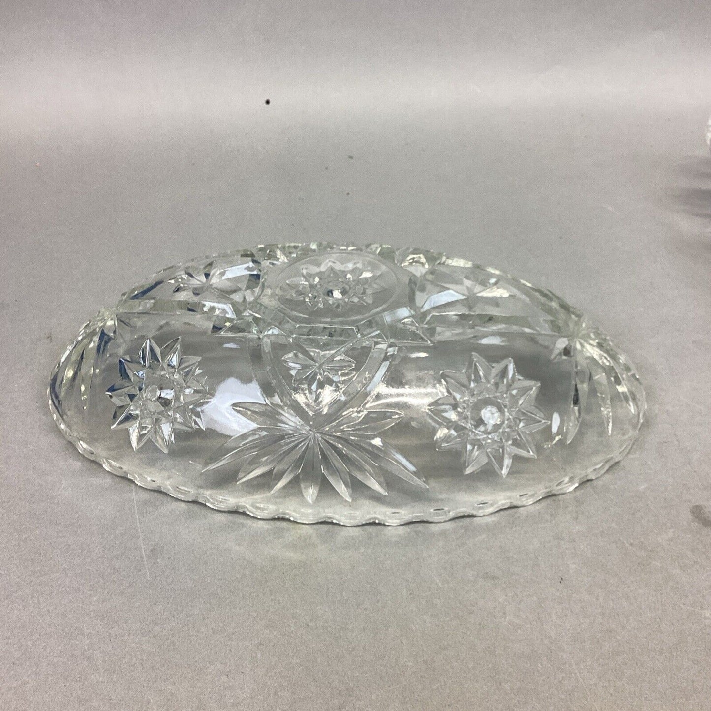 Vintage Star Of David Oval And Rectangular Glass Serving Dish