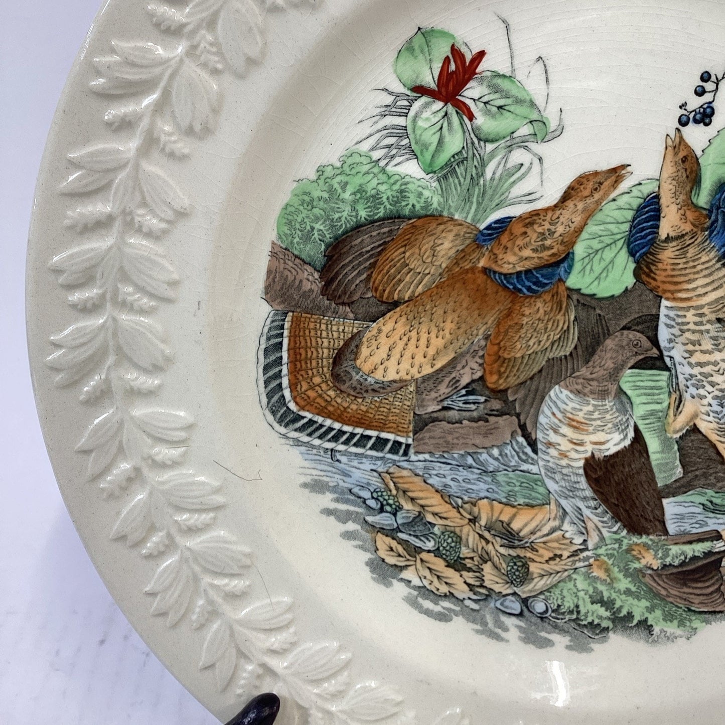 VTG Adams England Audubon Ruffed Grouse Birds of America Decorative Plate