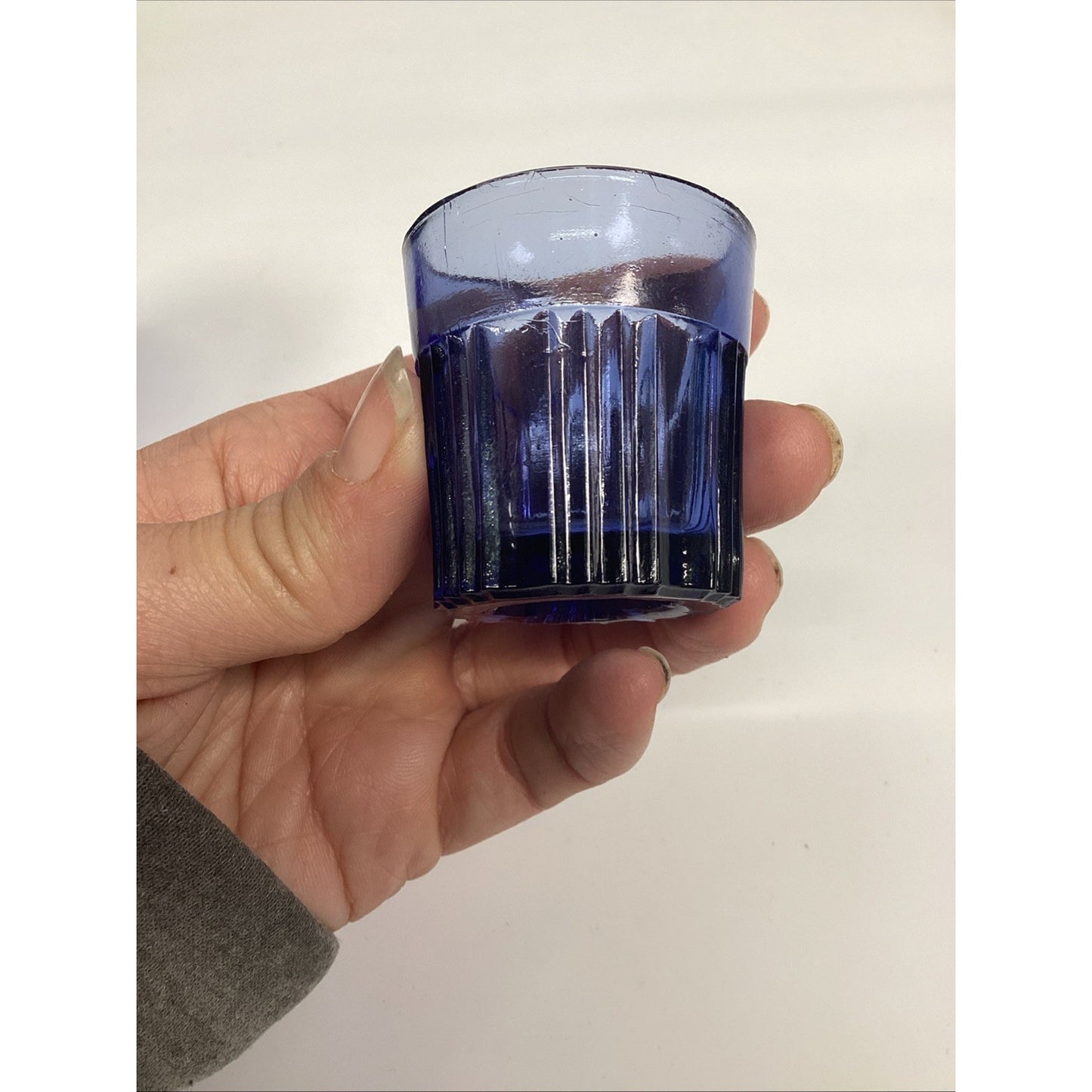 Set Of 2 Antique EAPG Cobalt & Blue Toothpick Holders