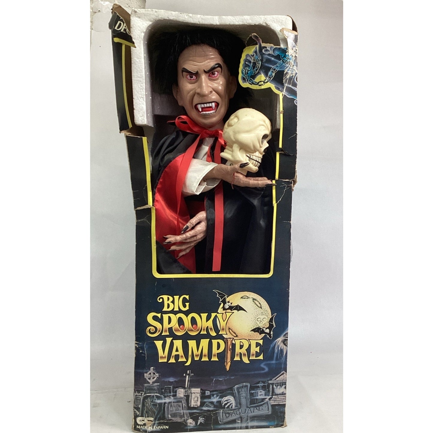 Rare Vintage Halloween DRACULA with Lights & Sound - NOS