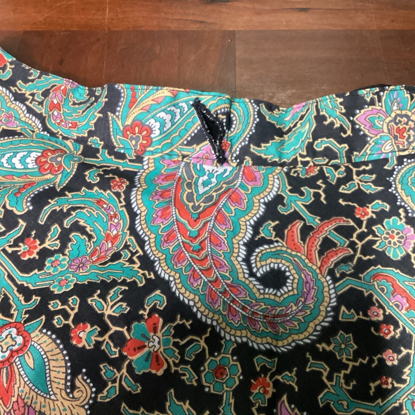 Women’s Multicolored Paisley Skirt - 36” Waist
