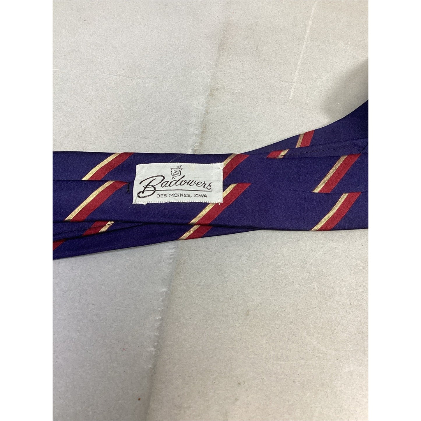 Countess Mara Blue Striped Silk Tie & Jean Marc Stewey Paris Dark Blue Silk Tie