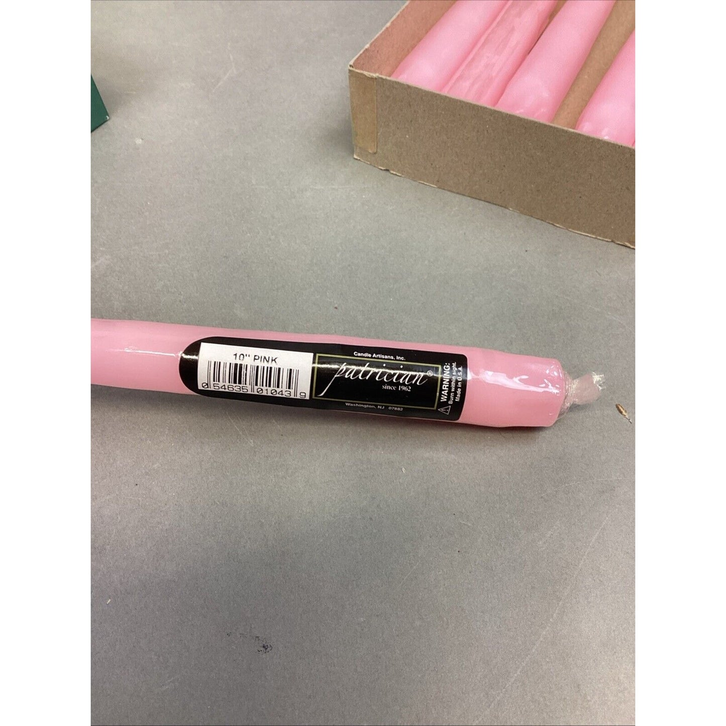 Dept 56 Glitterville Easter Egg Party Hat w/ 6 Patrician Pink 10” Candles