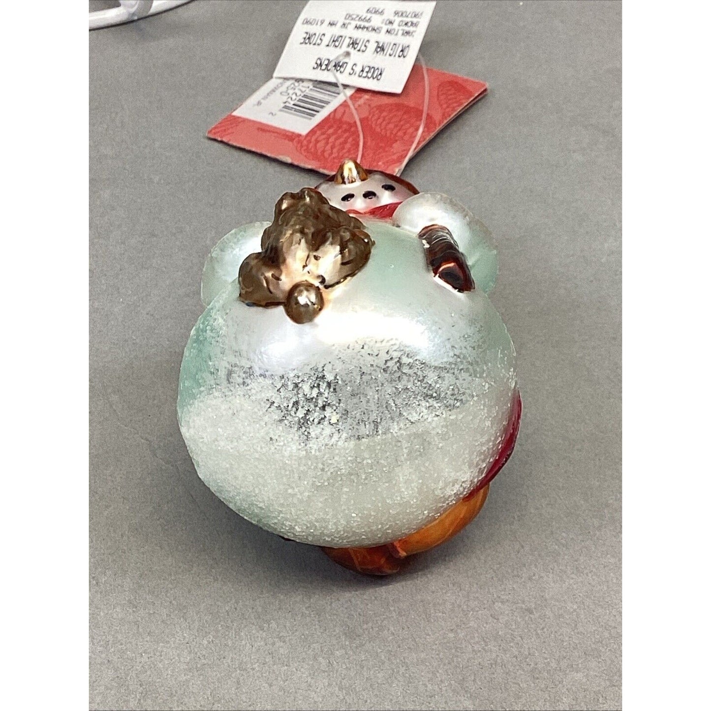 Radko Woodland Winds Carlton Snowman JR. Glass Christmas Ornament W/ Tags