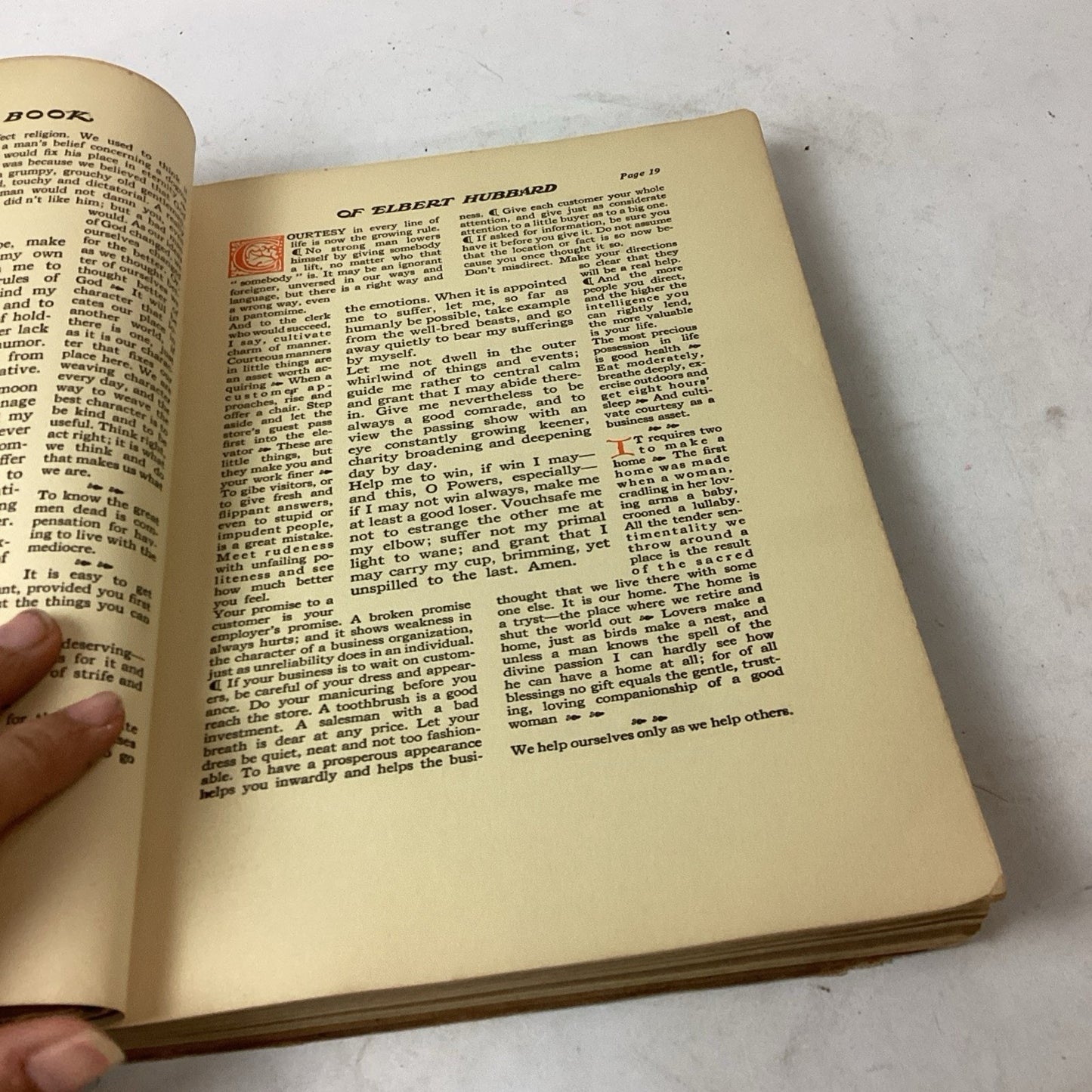 Antique 1927 Note Book of Elbert Hubbard Roycroft #8603