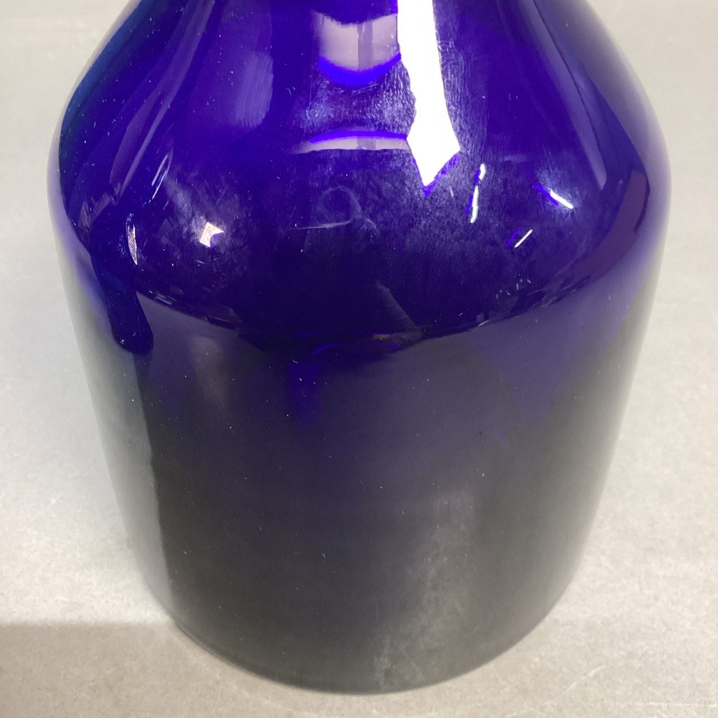 Vintage Dark Cobalt Blue Glass Decanter (No Stopper)