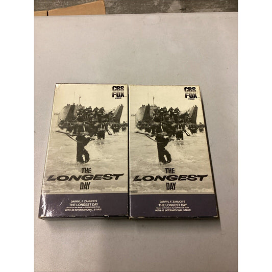 The Longest Day VHS Tapes Part 1 & Part 2 - Greatest War Film Ever Made - 1962