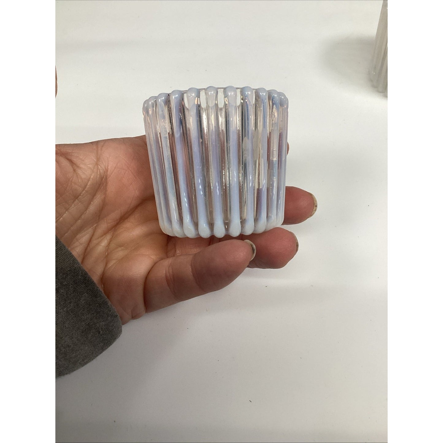 1889 EAPG Opalescent Toothpick Holders -BEATTY RIB Pattern by Beatty & Sons (4)