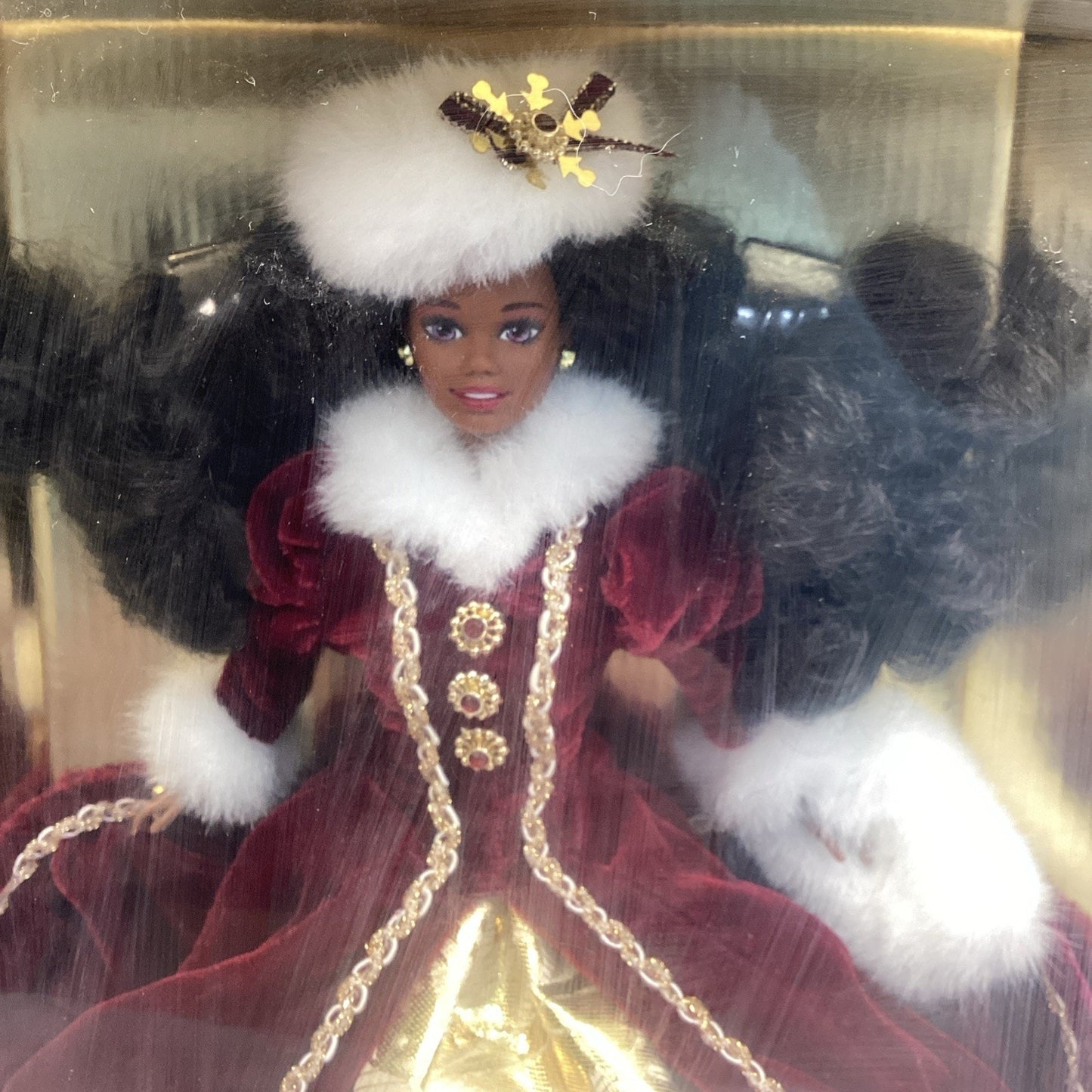 1996 Mattel African American Special Edition Happy Holidays Barbie