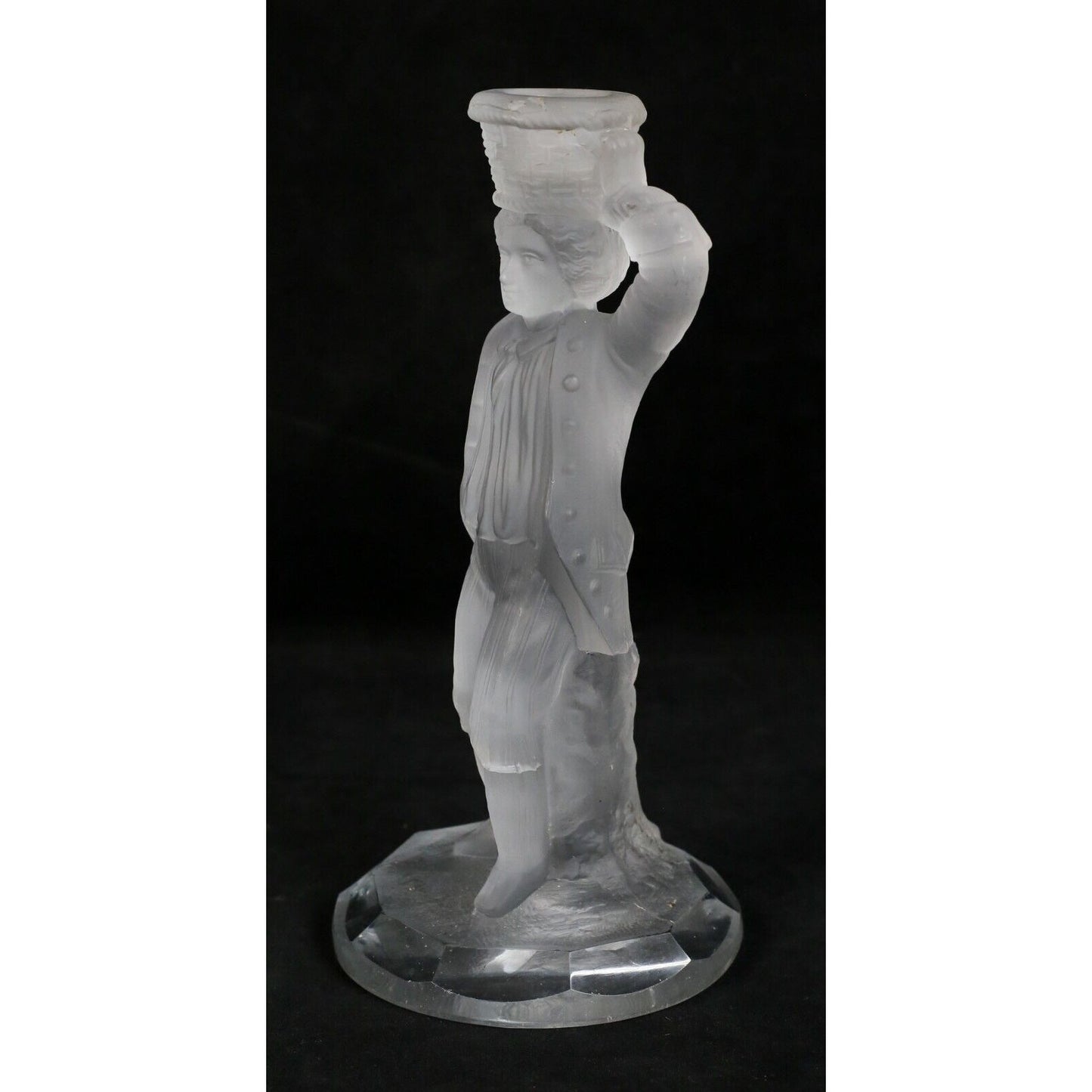 Holyrood Glassworks Pair of Figural Candlesticks