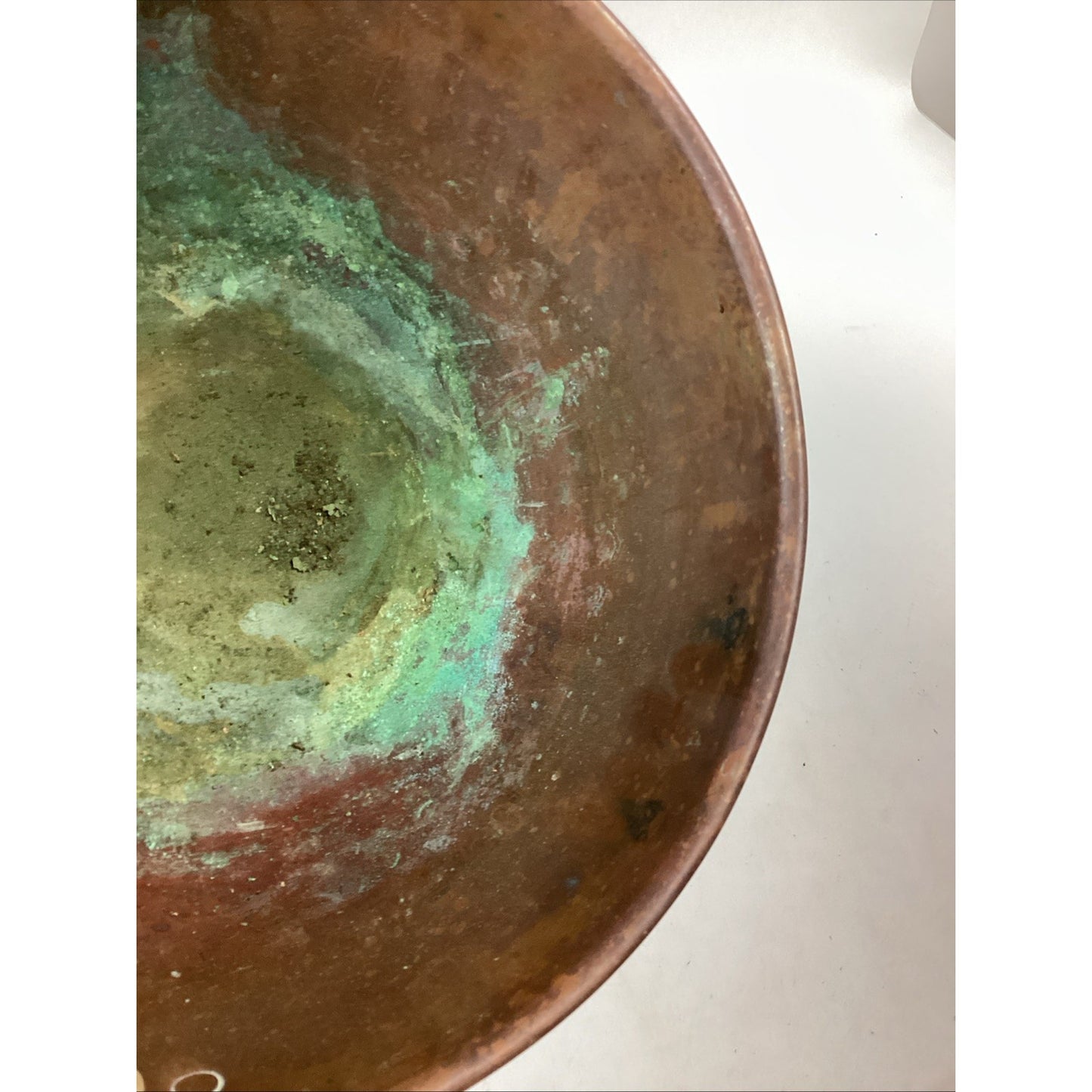 Vintage Copper Mixing Bowl w/ Brass Ring (Rolled Edge) 10.5”x5.5”