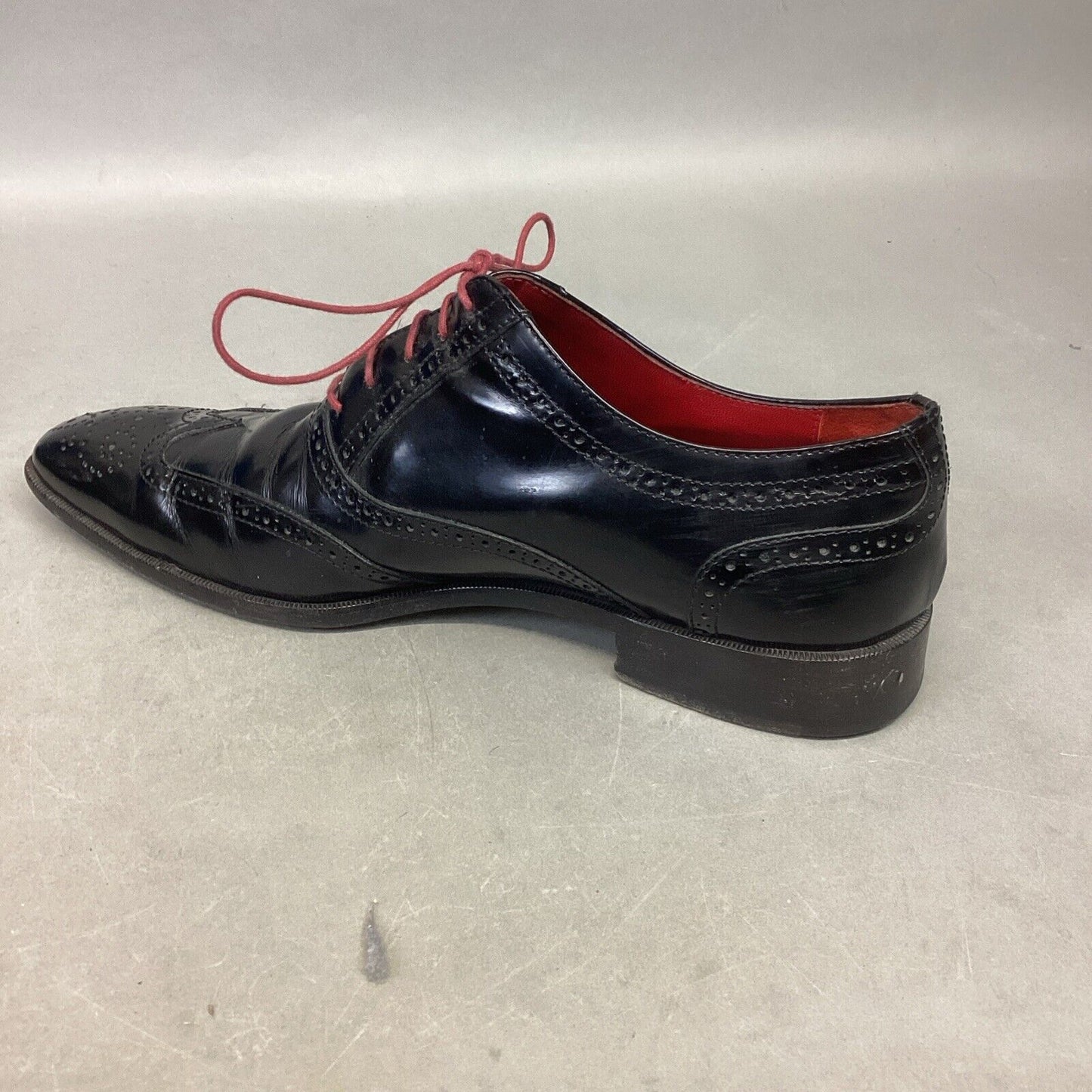 Vaneau Bottier A Paris Men’s Wingtip Black Oxford Dress Shoes - 42 1/2