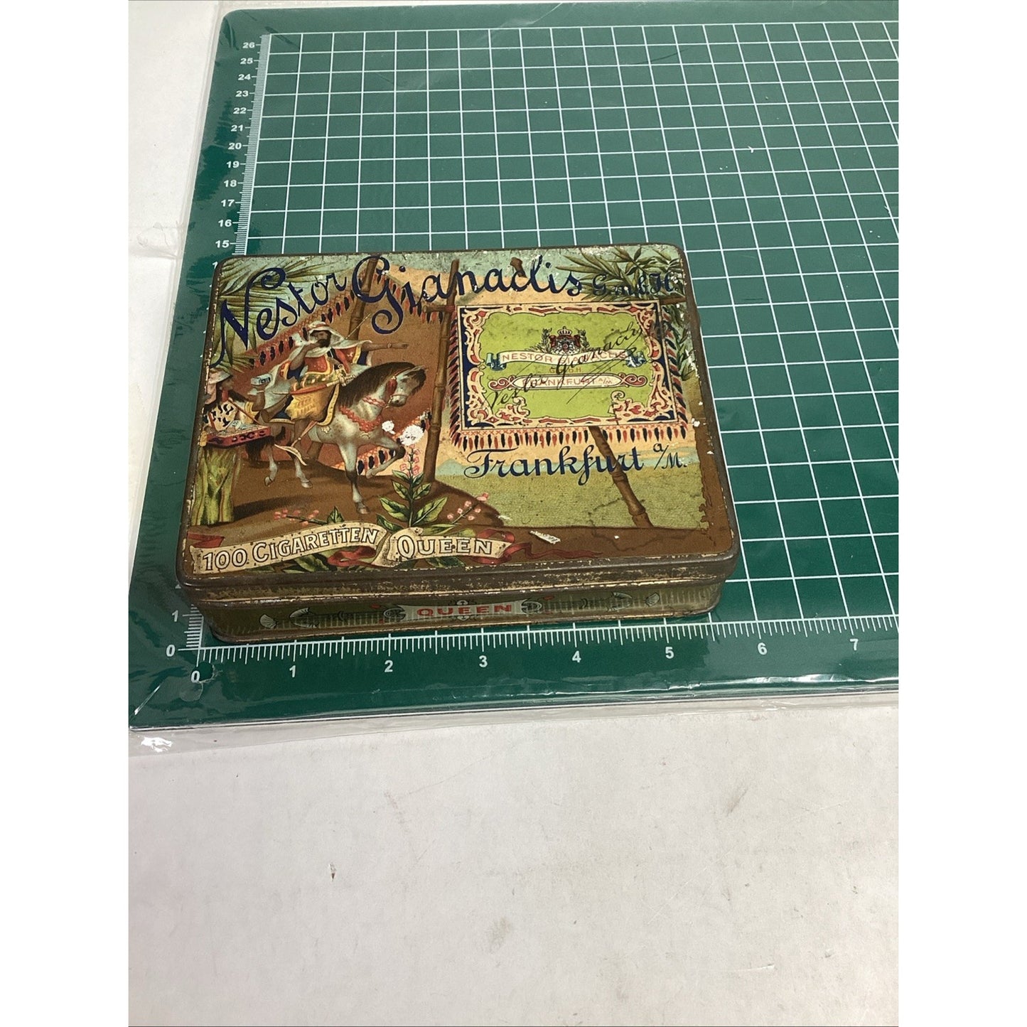 VINTAGE 1920’s CIGARETTE NESTOR ADVERTISING MINIATURE LITHO TIN BOX