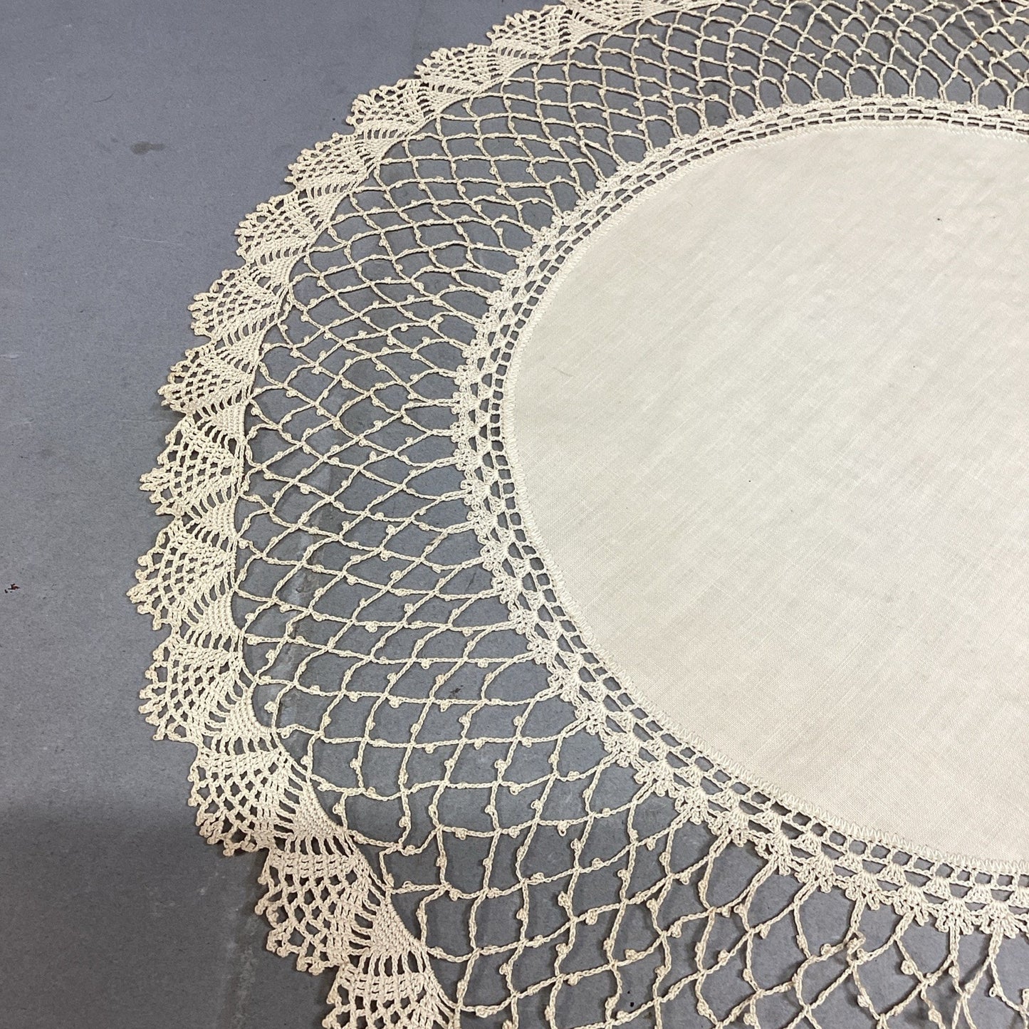 Set Of 2 Elegant Antique Handmade Needle Lace Doilies