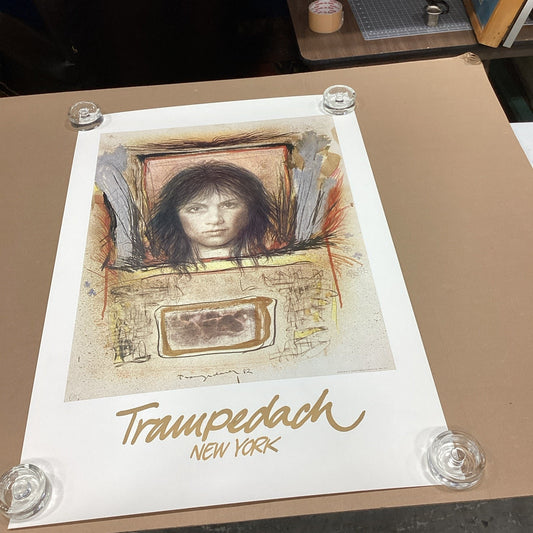 1982 Trampedach New York Abstract Art Poster - 39.25x27.25”