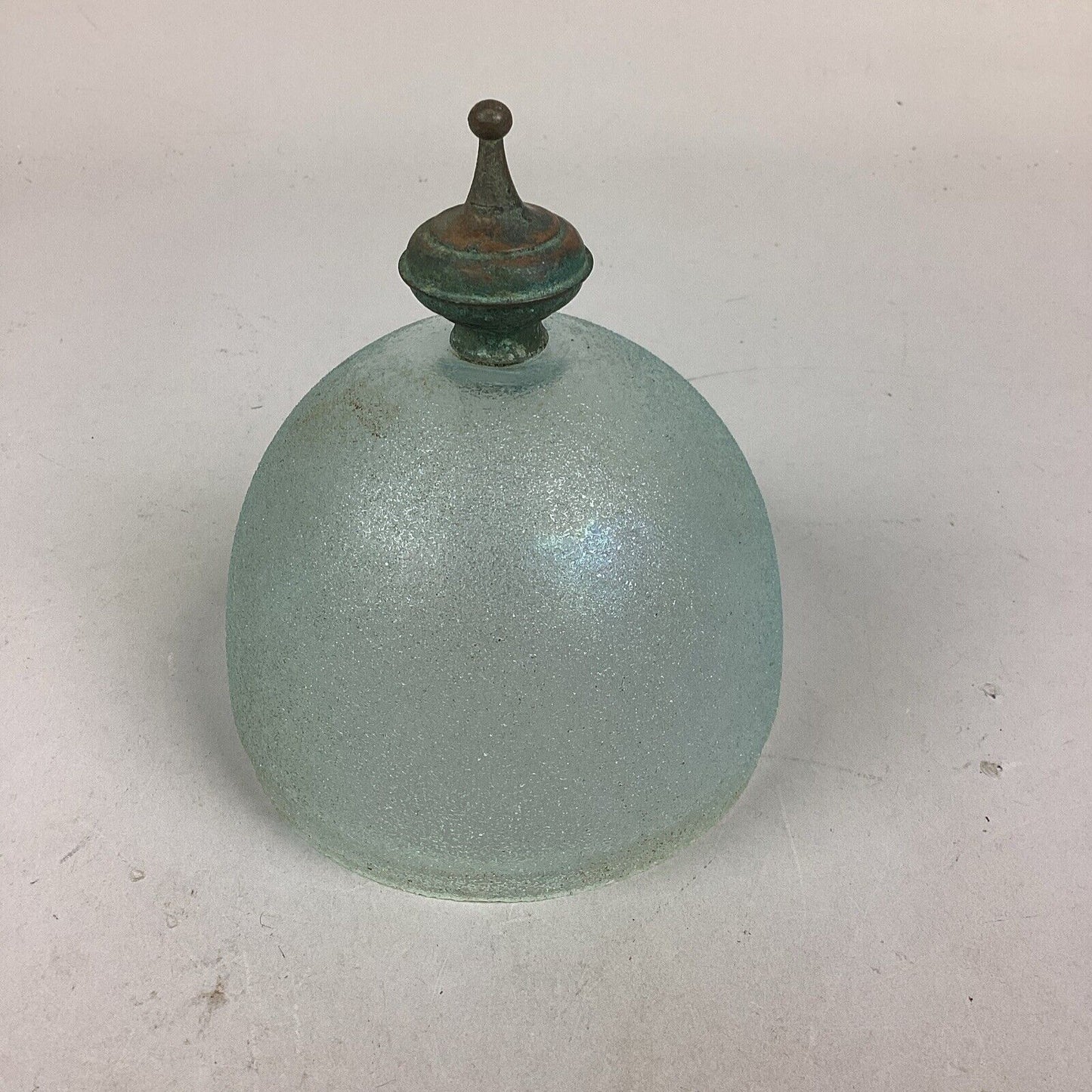 Vintage Frosted Crackled Glass Globe Lamp Shade