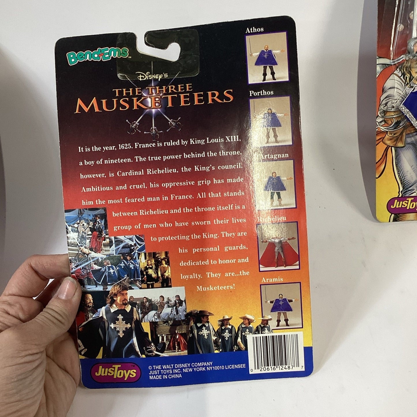 VTG 1998 Bend-Ems THREE MUSKETEERS 3 Pc. Action Figure Set by Just Toys, New